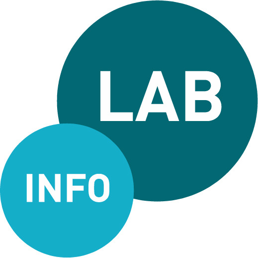 Illustration Kreis mit dem Wort Lab-Info